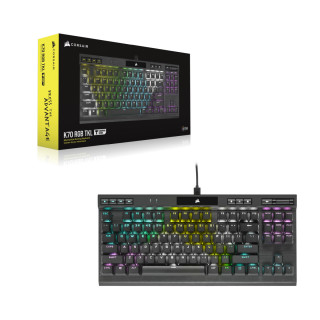 Corsair K70 RGB TKL billentyűzet USB QWERTY Amerikai angol Fekete (CH-9119014-NA) 