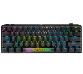 Corsair K70 PRO MINI WIRELESS RGB 60% billentyűzet RF vezeték nélküli + Bluetooth QWERTY Angol Fekete (CH-9189010-NA) 