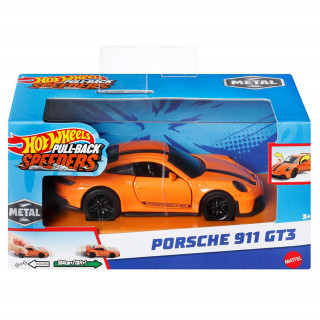 Hot Wheels - Pull-back Speeders - Porsche 911 GT3 kisautó (HPT04 - HPR79) Játék