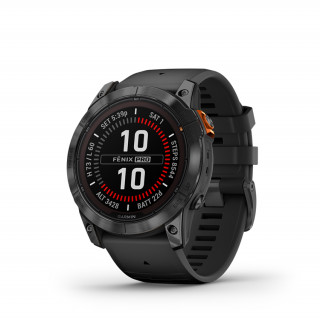 Garmin FENIX 7X PRO Solar, szürke, fekete szilikon szíjjal Mobil