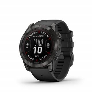 Garmin Fenix 7X Pro Sapphire Solar, szürke DLC titánium, fekete szilikon szíjjal Mobil