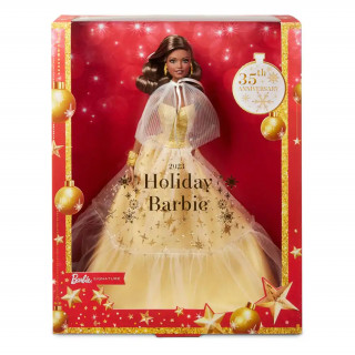 Barbie Holiday 35. Évfordulós Baba - Sötétbarna Hajú (HJX05) Játék