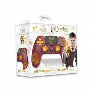 Harry Potter - Vezeték nélküli kontroller PS4-hez 3,5 mm jack (piros) - Griffendél 