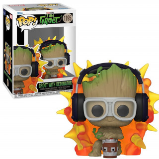 Funko Pop! Marvel: I Am Groot - Groot with Detonator #1195 Bobble-Head Vinyl Figura Ajándéktárgyak