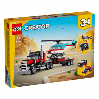 LEGO Creator Platós teherautó és helikopter (31146) Játék