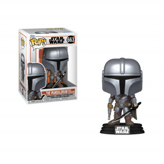 Funko Pop! #663 Disney Star Wars: The Mandalorian - The Mandalorian with Darksaber BH Vinyl Figura Ajándéktárgyak