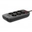 LDNIO SE6403 hálózati elosztó (6 AC aljzat / 4 USB aljzat, 5V / 3.4A, 17W, csúszásgátló + 200cm tápkábel) thumbnail