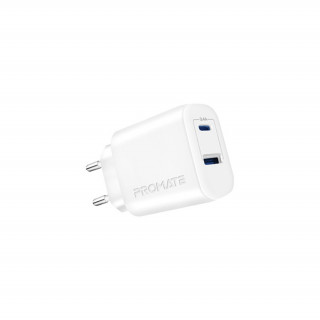 Promate Telefon töltő adapter - BIPLUG 2 (BIPLUG-2.EU-WT) Mobil