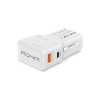 Promate Univerzális adapter - TRIPLUG PD20 (TRIPLUG-PD20.WHITE) Mobil