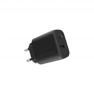 Promate Telefon töltő adapter - BIPLUG 2 (BIPLUG-2.EU-BK) Mobil