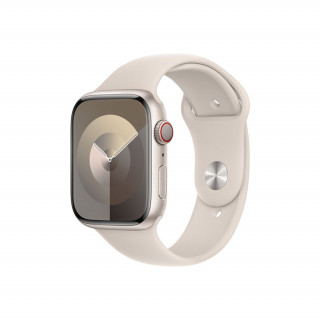 Apple Watch Series 9 GPS + Cellular – 45 mm-es csillagfény alumíniumtok, csillagfény sportszíj - M/L Mobil