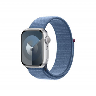 Apple Watch Series 9 GPS – 41 mm-es ezüst alumíniumtok, télkék sportpánt 