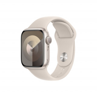 Apple Watch Series 9 GPS – 41 mm-es csillagfény alumíniumtok, csillagfény sportszíj – S/M Mobil