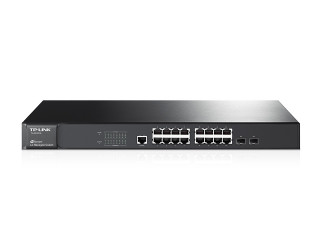 TP-Link TL-SG3216 16port 10/100/1000Mbps LAN, 2 miniGBIC menedzselhető rack switch 