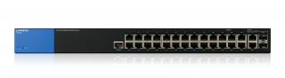 Linksys SMB LGS528 26port GbE LAN 2port GbE combo RJ45/SFP L2 menedzselhető Switch PC