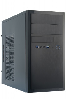 Chieftec HT-01B-OP Libra szériás táp nélküli fekete mATX ház PC