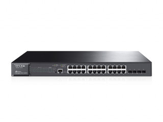 TP-Link T2600G-28MPS 24port GbE LAN PoE+ (320W) 4 combo GbE RJ45/SFP menedzselheto Switch PC