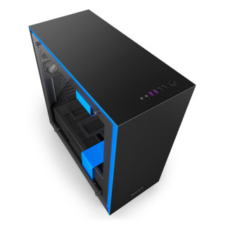 NZXT H700 Fekete-Kék (Táp nélküli) ablakos ATX ház PC