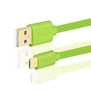 Axagon BUMM-AM15QG USB 2.0 A - micro USB 2.0 B 1,5 m zöld kábel PC