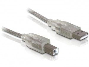 Delock USB2.0-A apa - USB 2.0-B apa kábel, 0,5m PC