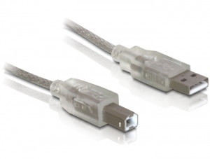 Delock USB2.0-A apa - USB 2.0-B apa kábel, 0,5m 