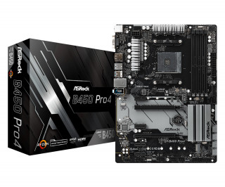 ASRock B450 PRO4 AMD B450 SocketAM4 ATX alaplap PC