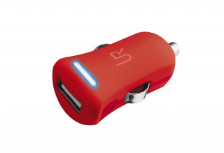 Trust 1A USB autós töltő piros Mobil