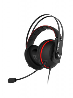 Asus TUF Gaming H7 Core Fekete-Piros Gamer Headset (90YH01QR-B1UA00) PC