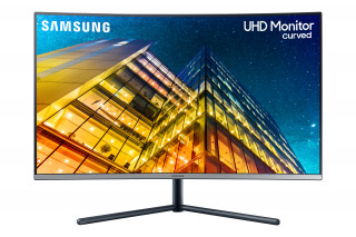 Samsung 31,5" U32R590C LED 4K HDMI Display port ívelt kijelzős kékes sötétszürke monitor PC