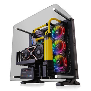 Thermaltake Core P3 Tempered Glass Curved Edition táp nélküli ATX számítógépház fekete PC