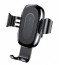 Baseus Gravity Qi 4-6,5" vezeték nélküli szellőzőrácsba rögzíthető fekete autós telefon tartó thumbnail