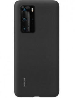 Huawei P40 Pro Silicone Cover, gyári szilikon tok, fekete Mobil