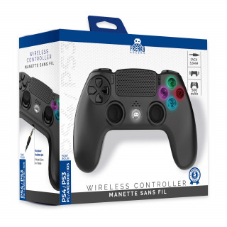 Freaks and Geeks - PS4 Wireless Controller with 3,5mm jack slot - LED - Black (140142n) 