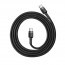 Baseus Cafule USB-C - USB-C adat, töltőkábel 60W 1m (Fekete-Szürke) (CATKLF-GG1) thumbnail