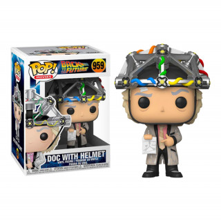 Funko POP! #959 Movies: Back to the Future - Doc with Elmett Vinyl Figura Ajándéktárgyak