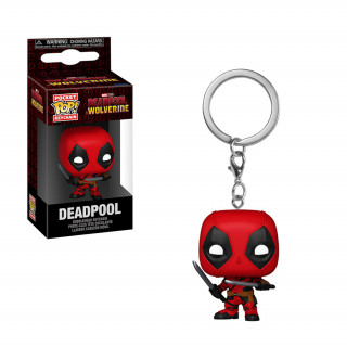 Funko Pocket Pop: Deadpool Wolverine - Deadpool Bobble Head Vinyl Figura Kulcstartó Ajándéktárgyak