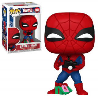 Funko Pop! #1441 Marvel: Holiday - Spider-Man with Open Gift Bobble-Head Vinyl Figura Ajándéktárgyak