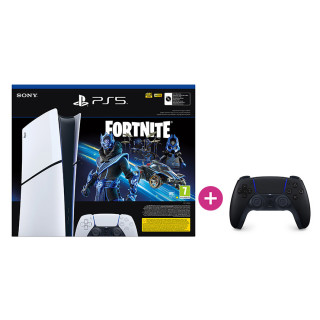 PlayStation 5 Digital Edition (Slim) Fortnite Cobalt Star bundle + DualSense (Midnight Black) PS5