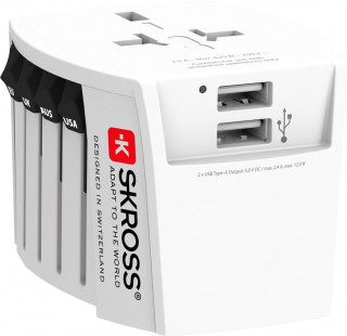 Skross World MUV USB 2xA Utazó adapter PC