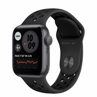 Apple Watch Nike SE GPS, 40mm Space Gray Aluminium Case with Anthracite/Black Mobil