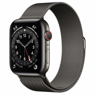 Apple Watch S6 GPS + Cellular, 44mm Graphite Stainless Steel Case with Graphite Mobil