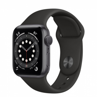 Apple Watch S6 GPS, 40mm Space Gray Aluminium Case with Black Sport Band - Regul Mobil