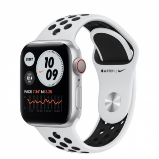 Apple Watch Nike S6 GPS + Cellular, 40mm Silver Aluminium Case with Pure Platinum Mobil