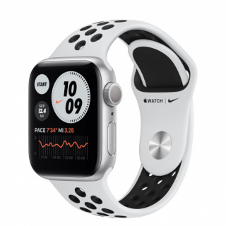 Apple Watch Nike S6 GPS, 40mm Silver Aluminium Case with Pure Platinum/Black Nik Mobil