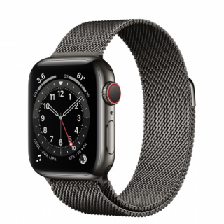 Apple Watch S6 GPS + Cellular, 40mm Graphite Stainless Steel Case with Graphite 