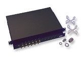 19" optikai panel - 12xSC duplex, üres, 300mm, fekete PC