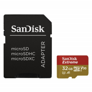 Sandisk 32GB SD micro ( SDHC Class 10) Extreme UHS-I V30 memória kártya adapterrel PC