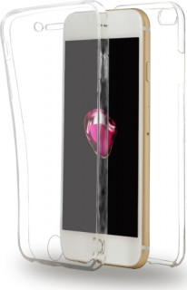AZURI full szilikon tok-készülék elejére és hátuljára-átlátszó-iPhone 7 Plus 