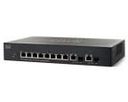 Cisco SF302-08PP 8port 10/100Mbps PoE+, 2x Combo SFP menedzselhető rack switch PC