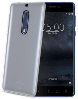 Celly Nokia 5 szilikon hátlap, Átlátszó 